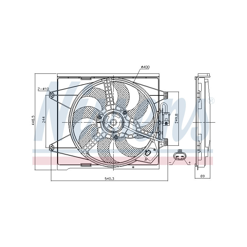 Ventilateur (refroidissement moteur) NISSENS