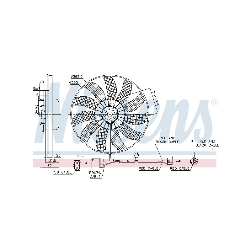 Ventilateur (refroidissement moteur) NISSENS