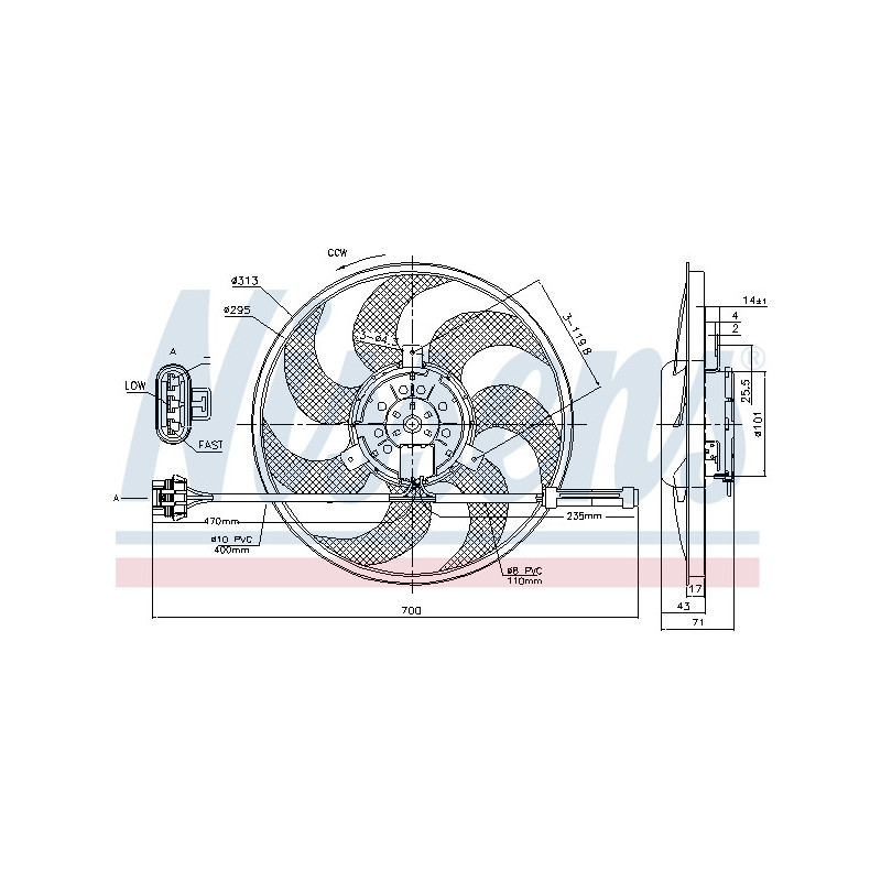 Ventilateur (refroidissement moteur) NISSENS