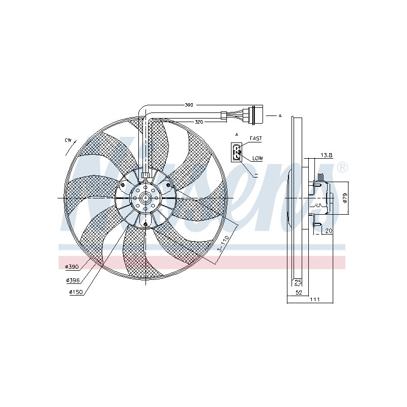 Ventilateur (refroidissement moteur) NISSENS