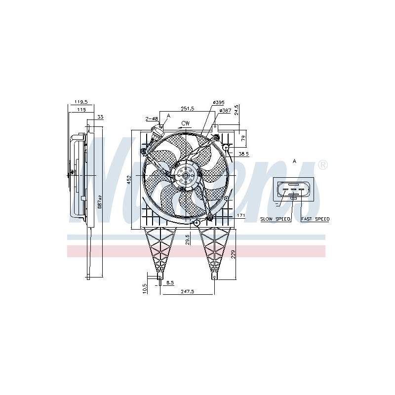 Ventilateur (refroidissement moteur) NISSENS