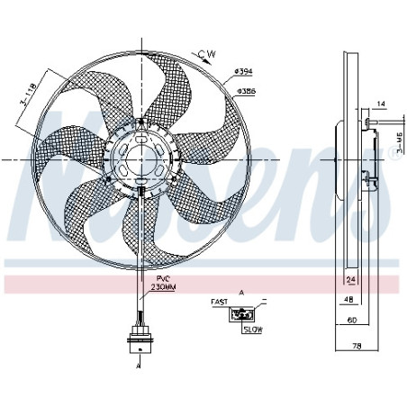 Ventilateur (refroidissement moteur) NISSENS