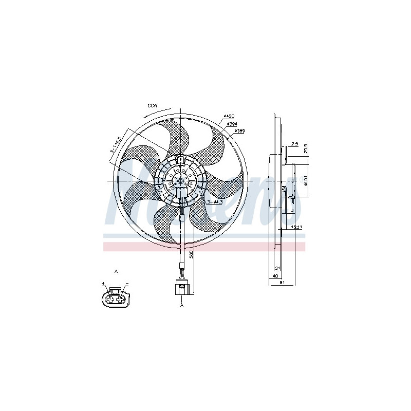 Ventilateur (refroidissement moteur) NISSENS