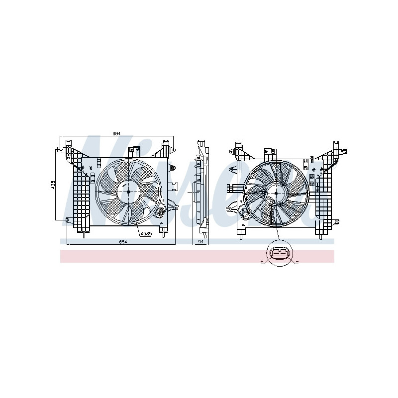 Ventilateur (refroidissement moteur) NISSENS