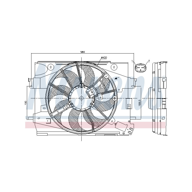 Ventilateur (refroidissement moteur) NISSENS