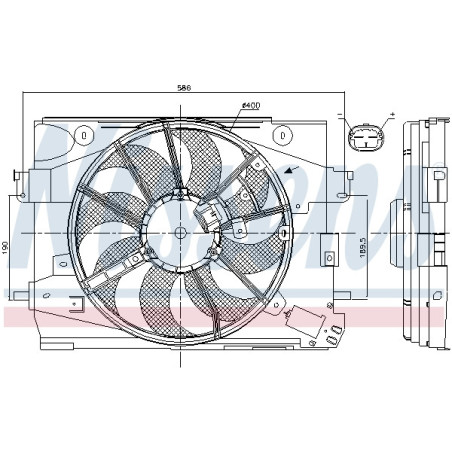 Ventilateur (refroidissement moteur) NISSENS