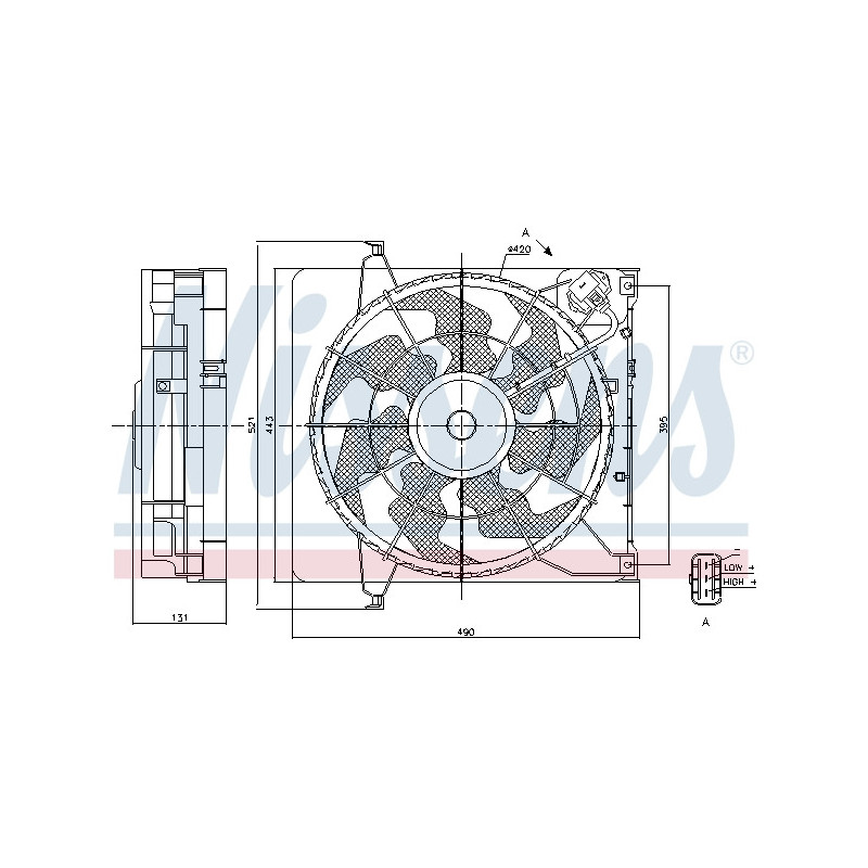 Ventilateur (refroidissement moteur) NISSENS