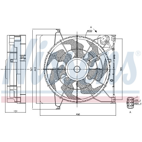 Ventilateur (refroidissement moteur) NISSENS