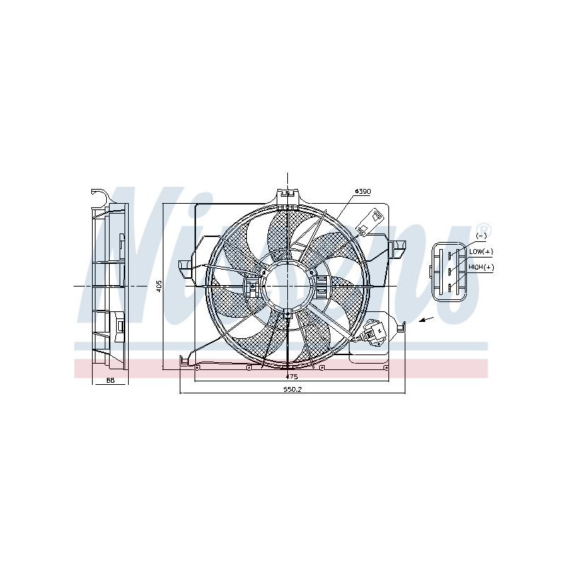 Ventilateur (refroidissement moteur) NISSENS