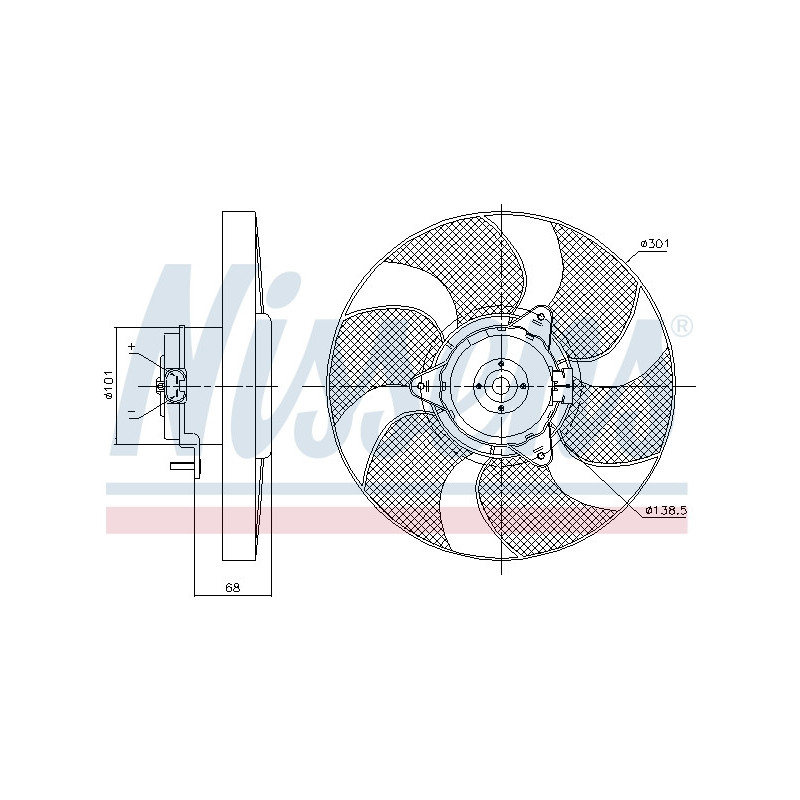 Ventilateur (refroidissement moteur) NISSENS