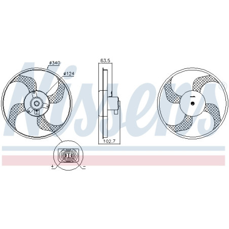 Ventilateur (refroidissement moteur) NISSENS