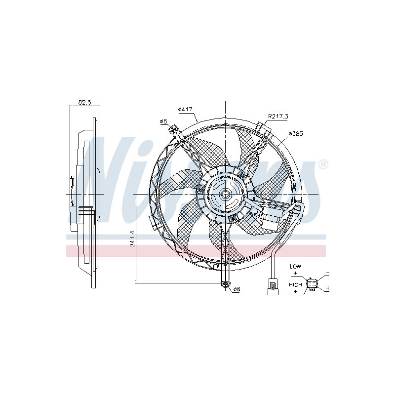 Ventilateur (refroidissement moteur) NISSENS