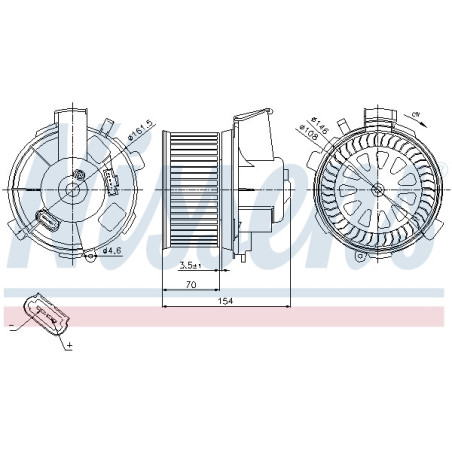 Pulseur d'air habitacle NISSENS