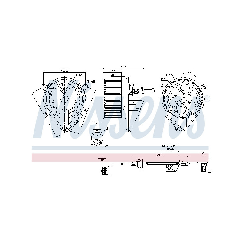 Pulseur d'air habitacle NISSENS