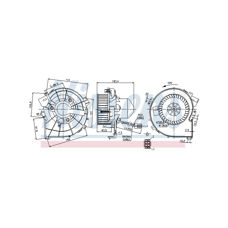 Pulseur d'air habitacle NISSENS