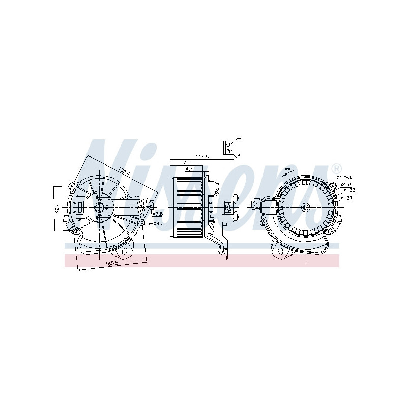 Pulseur d'air habitacle NISSENS