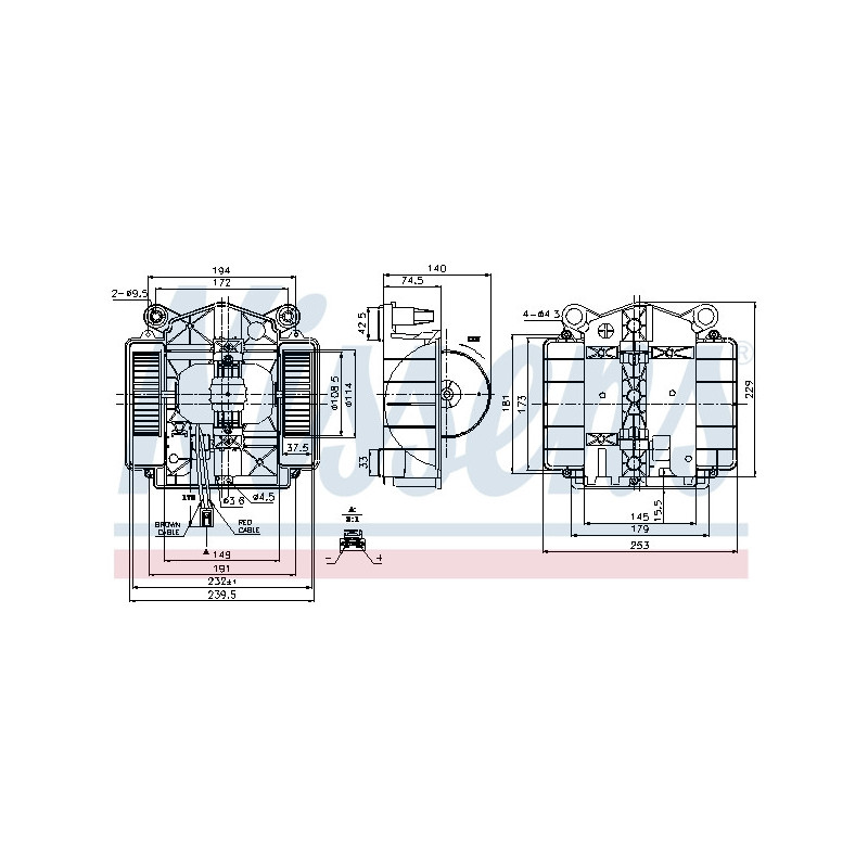 Pulseur d'air habitacle NISSENS