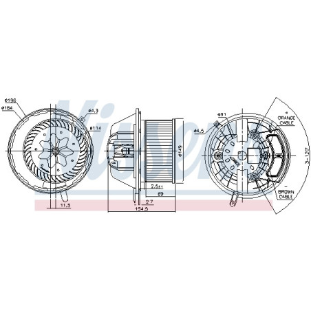 Pulseur d'air habitacle NISSENS