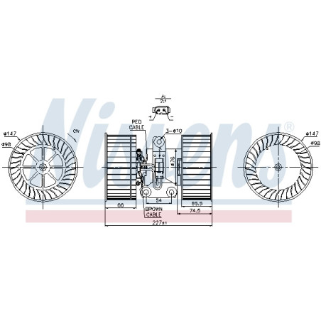 Pulseur d'air habitacle NISSENS
