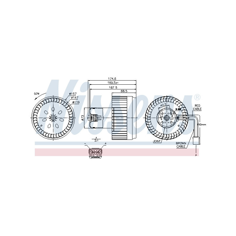 Pulseur d'air habitacle NISSENS