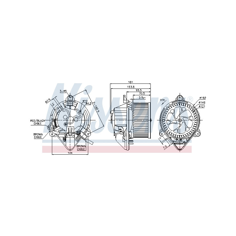 Pulseur d'air habitacle NISSENS