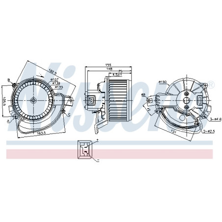 Pulseur d'air habitacle NISSENS