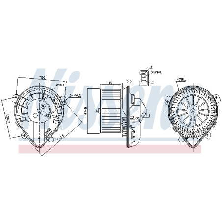 Pulseur d'air habitacle NISSENS