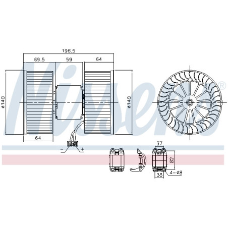 Pulseur d'air habitacle NISSENS