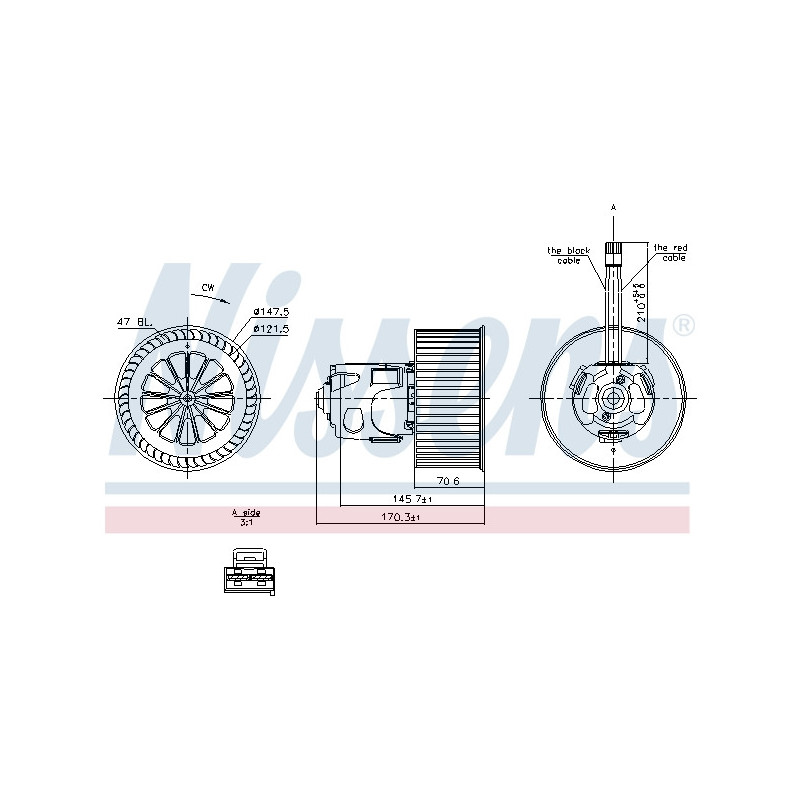 Pulseur d'air habitacle NISSENS