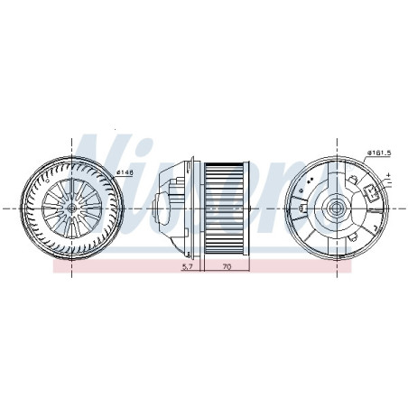 Pulseur d'air habitacle NISSENS