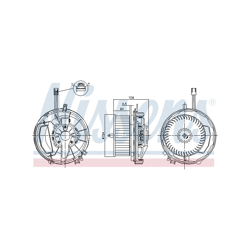 Pulseur d'air habitacle NISSENS