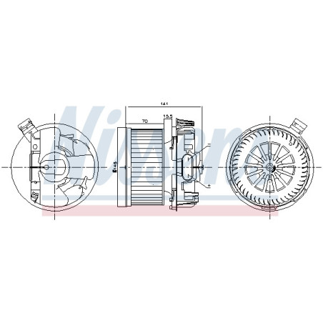 Pulseur d'air habitacle NISSENS