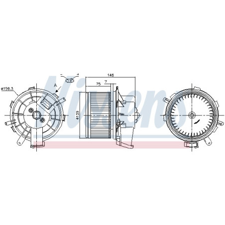 Pulseur d'air habitacle NISSENS