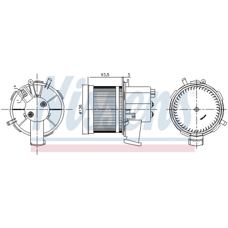 Pulseur d'air habitacle NISSENS