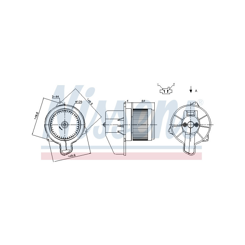 Pulseur d'air habitacle NISSENS