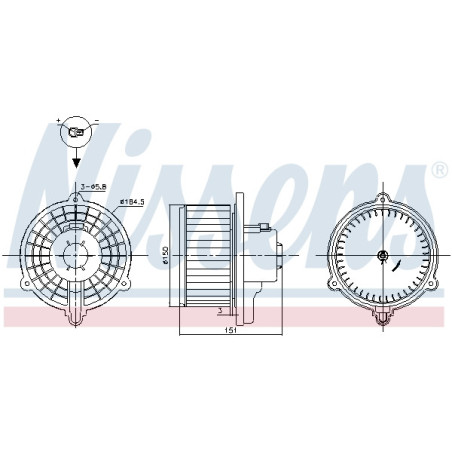 Pulseur d'air habitacle NISSENS