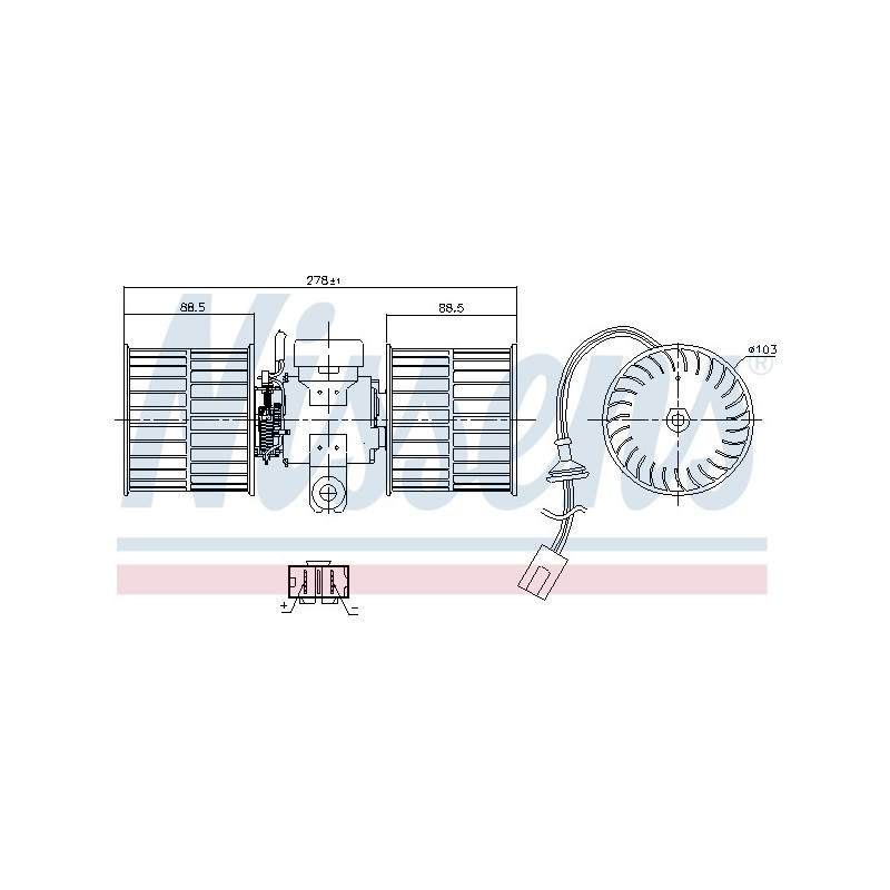 Pulseur d'air habitacle NISSENS