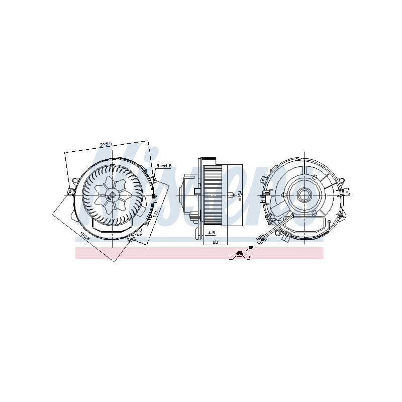 Pulseur d'air habitacle NISSENS
