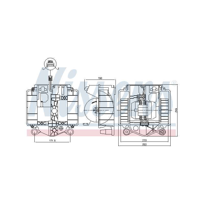 Pulseur d'air habitacle NISSENS