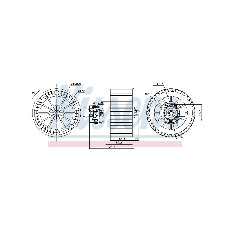 Pulseur d'air habitacle NISSENS