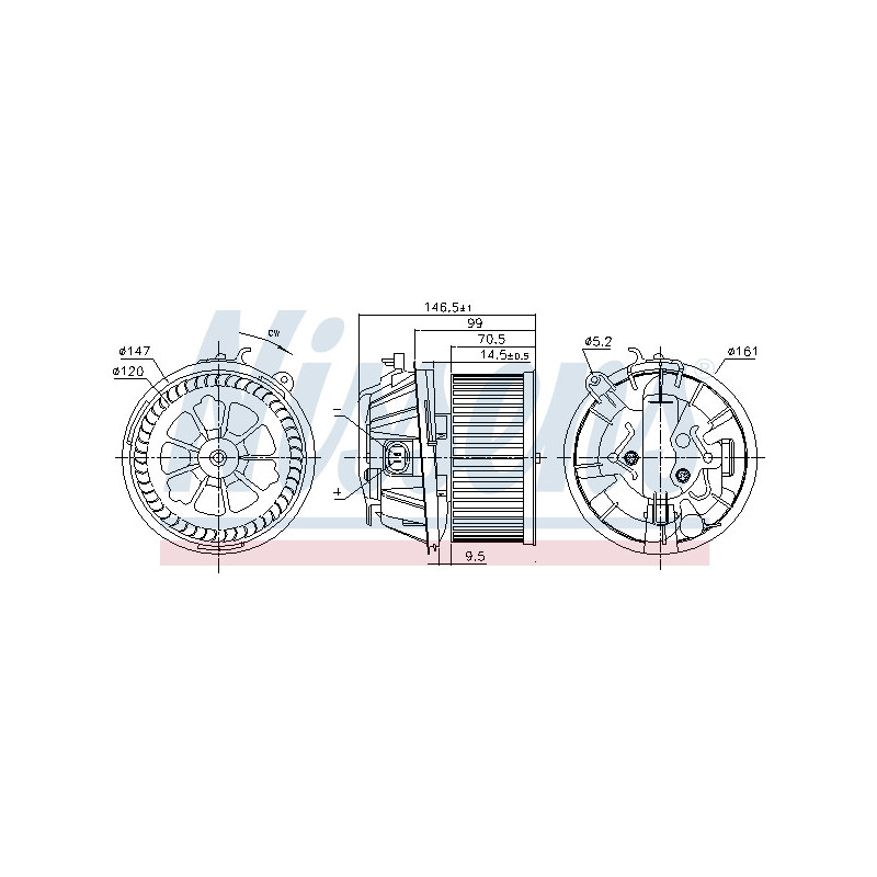 Pulseur d'air habitacle NISSENS