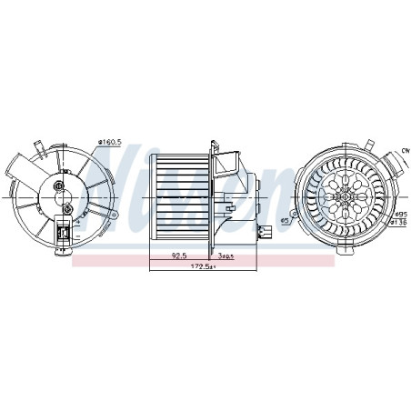 Pulseur d'air habitacle NISSENS
