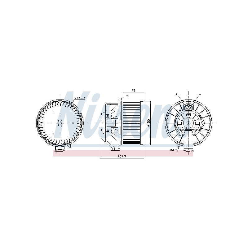 Pulseur d'air habitacle NISSENS