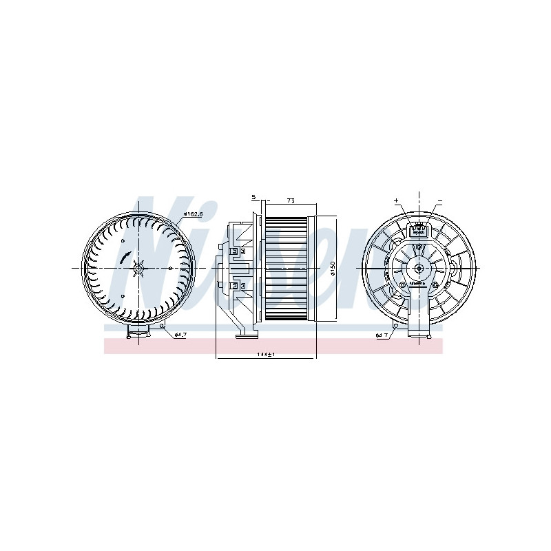 Pulseur d'air habitacle NISSENS