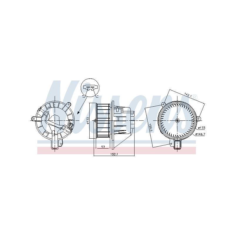 Pulseur d'air habitacle NISSENS