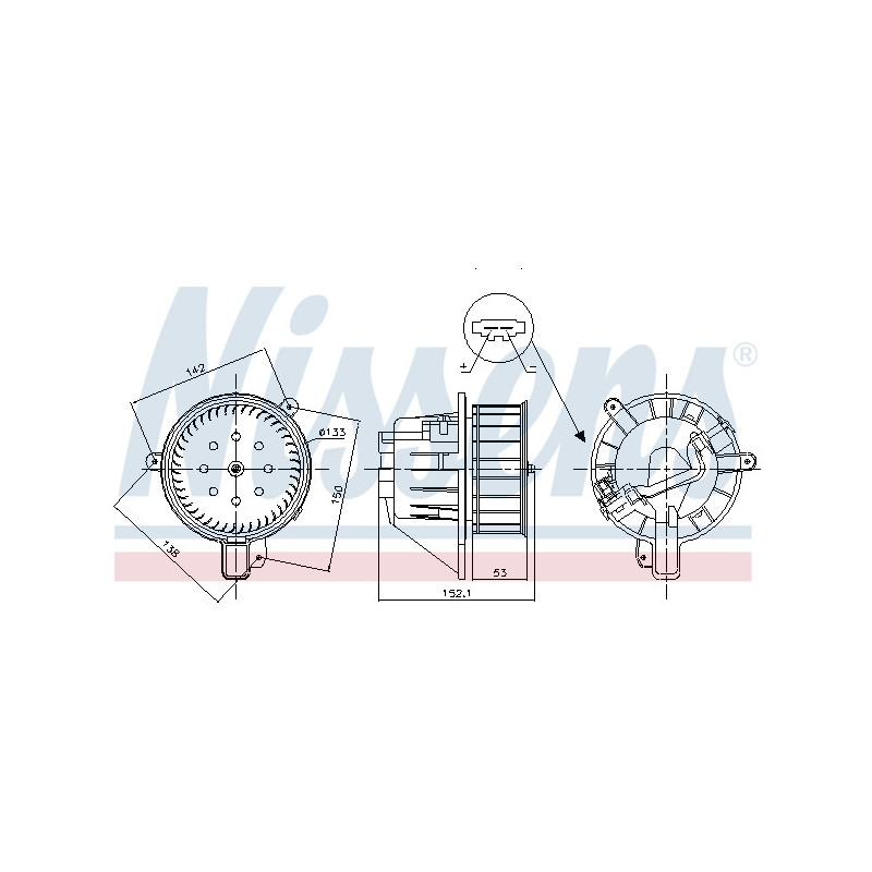 Pulseur d'air habitacle NISSENS