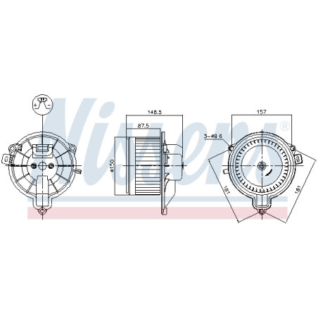 Pulseur d'air habitacle NISSENS