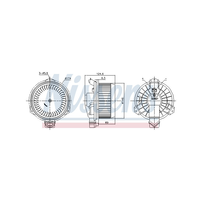 Pulseur d'air habitacle NISSENS