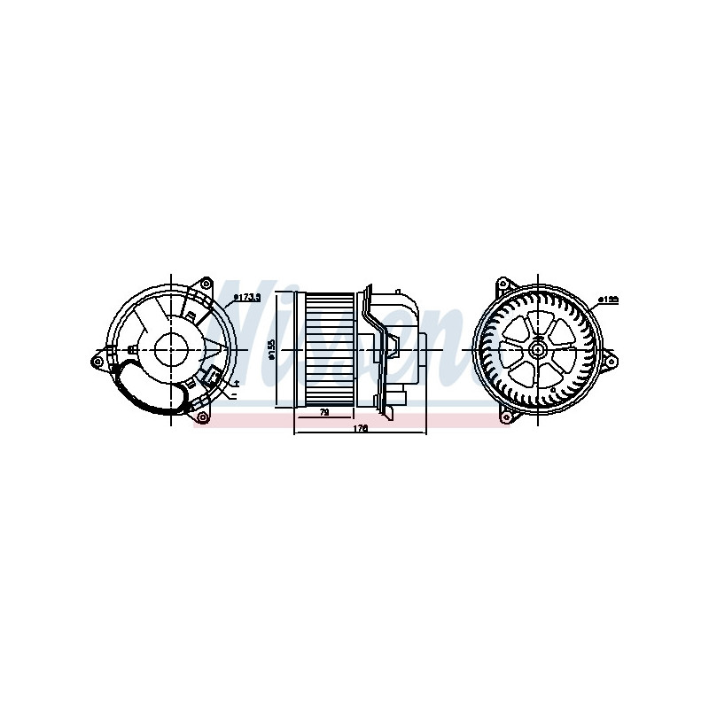 Pulseur d'air habitacle NISSENS