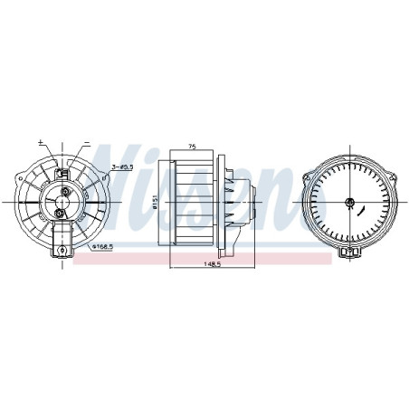 Pulseur d'air habitacle NISSENS
